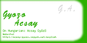 gyozo acsay business card