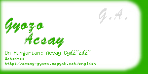 gyozo acsay business card